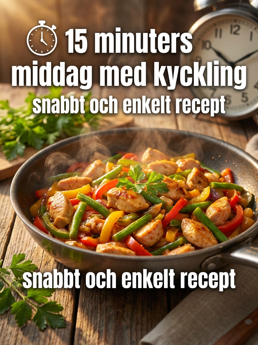 15 minuters middag med kyckling – snabbt och enkelt recept
